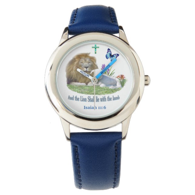 Und der Löwe wird beim Lamm liegen Armbanduhr (Vorderseite)