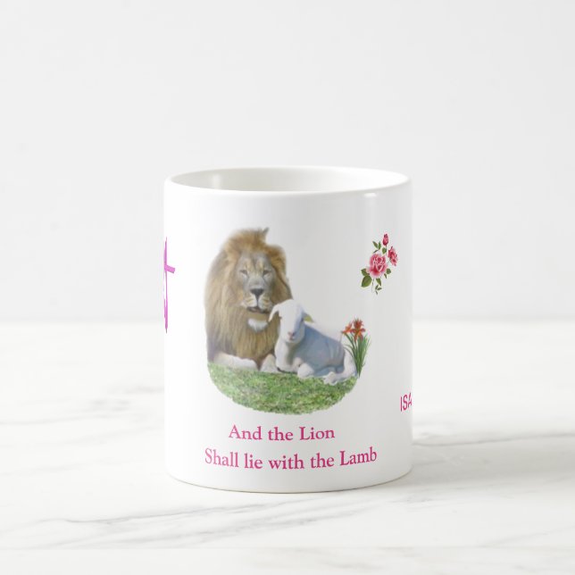 Und der Löwe wird beim Lamm liegen Kaffeetasse (Mittel)