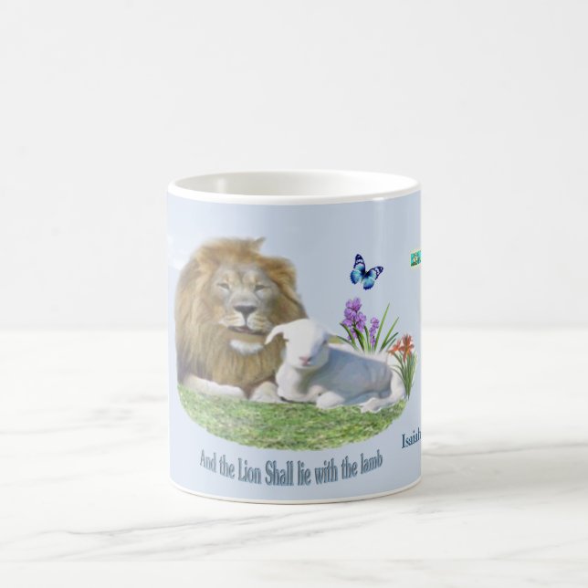Und der Löwe wird beim Lamm liegen Kaffeetasse (Mittel)