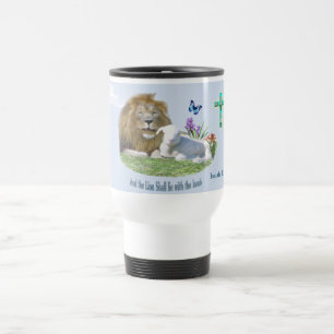 Und der Löwe wird beim Lamm liegen Reisebecher