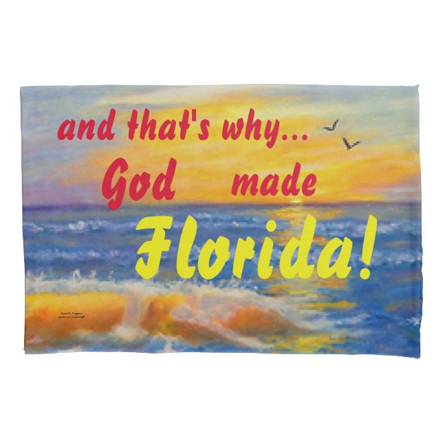 UND DESHALB HAT GOTT FLORIDA OCEAN PILLOW FALL GEM KISSENBEZUG (Vorderseite)