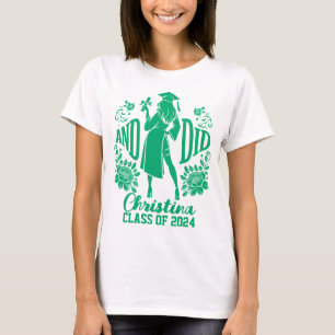 UND DID Urban Female Silhouette Trendy Abschluss T-Shirt