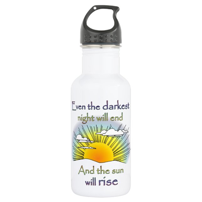 Und die Sonne wird aufsteigen Trinkflasche (Vorderseite)
