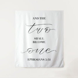 und die zwei werden ein - Hochzeit Wandteppich