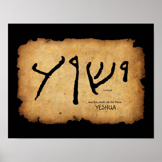 ... und du sollst seinen Namen "Yeshua" nennen Poster (Vorne)