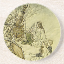 Und ein feenhaftes Lied - Arthur Rackham Sandstein Untersetzer