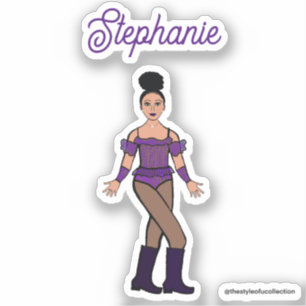 Und ein Name Dancer Sticker Lila Stones B