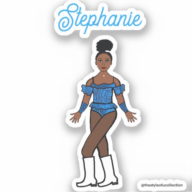 Und ein Name Dancer Stickers Blue Stones Aufkleber (Vorderseite)