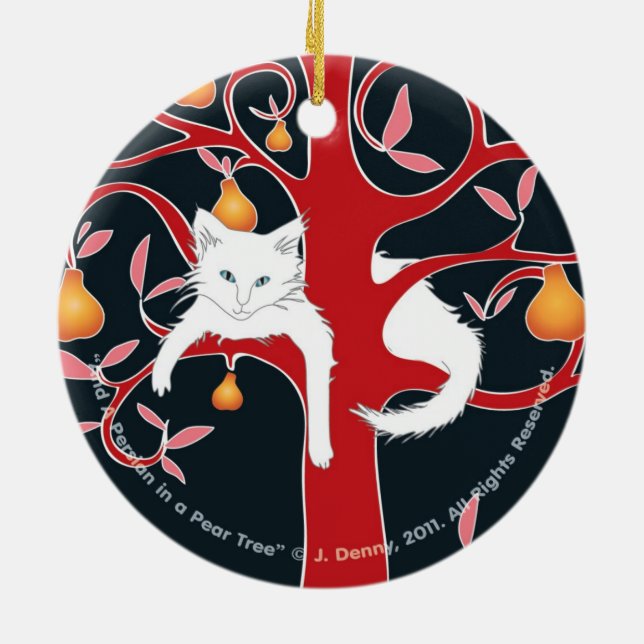 Und ein Perser in einem Birnbaum... zweiseitig. Keramikornament (Hinten)