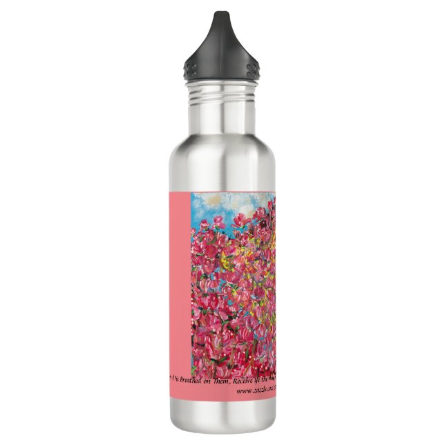 "Und er atmete sie ein....Rose" Grußkarte Edelstahlflasche (Links)