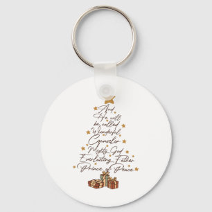 Und er wird Jesus Weihnachtsbaum Christi genannt Schlüsselanhänger