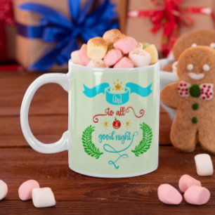 Und für alle eine gute Nacht Weihnachtstypografie Jumbo-Tasse