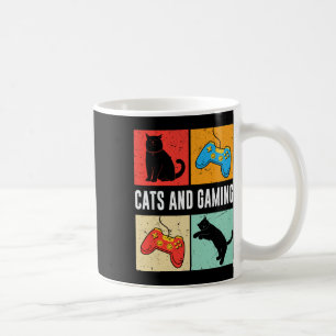 Und Gaming für den Katzenliebhaber Gamer Videospie Kaffeetasse