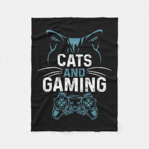 Und Gaming Süße Katzenliebhaber Gamer Videospiel S Fleecedecke
