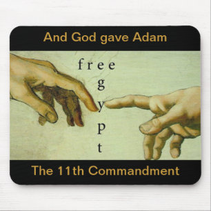 Und Gott gab Adam das 11. Gebot.. Mousepad