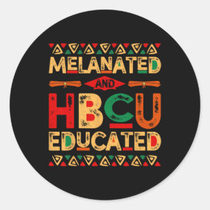 Und Hbcu unterrichtete Afrika Stolz Schwarzgeschic Runder Aufkleber