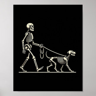Und Hund Lazy Halloween Kostüm Funny Skull Pet Poster