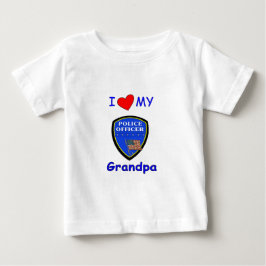 Und i-Liebe mein Polizei-Großvater Baby T-shirt