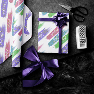 Und ich   Pinselpinsel, gürtelig, pastellfarben Geschenkpapier