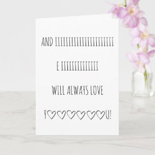 Und ich werde immer Liebe Sie Spaß Valentinstag Karte