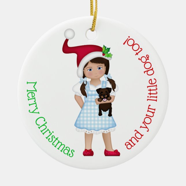 Und Ihr kleiner Hund auch!  Dorothy Keramikornament (Vorne)