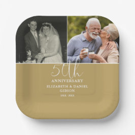 Und jetzt 2 Foto 50. Hochzeitstag Pappteller