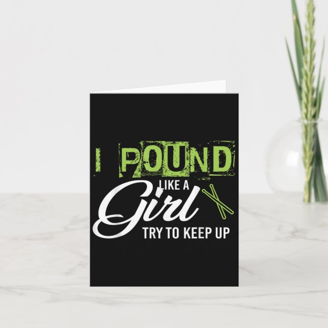 Und Like A Girl Try To Keep Up Workout  Karte (Vorderseite)