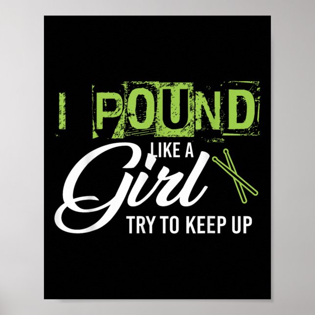 Und Like A Girl Try To Keep Up Workout  Poster (Vorne)