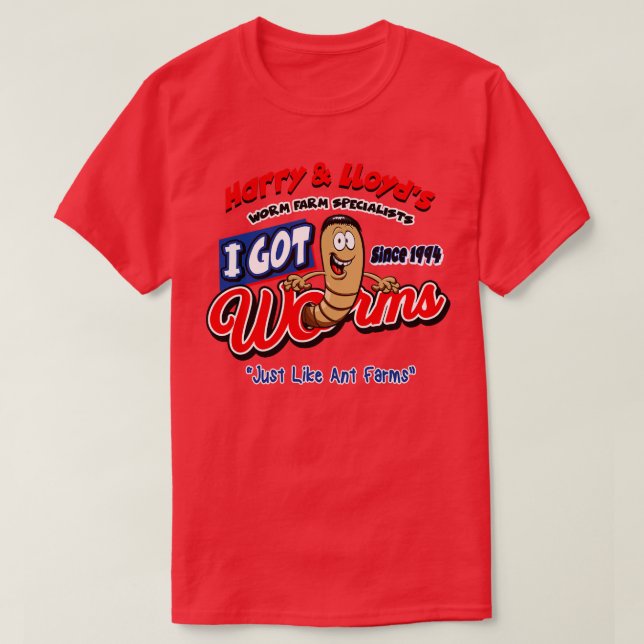 und Lloyds I Got Worms T-Shirt (Design vorne)