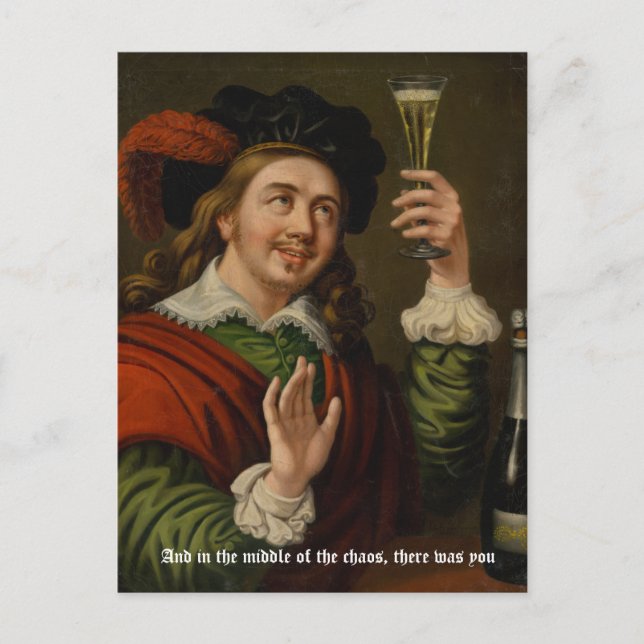 Und mitten im Chaos, da waren Sie Postkarte (Vorderseite)