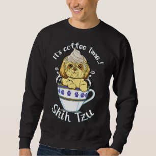 Und Niedliche Hunde und Kaffee Liebe Shih Tzu Hund Sweatshirt