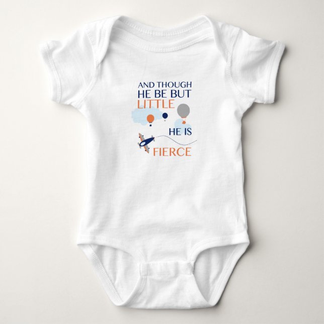 Und obwohl er aber ist, wenig ist er heftiger baby strampler (Vorderseite)