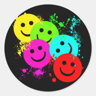 UND PAINT SPRITZER RUNDER AUFKLEBER