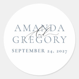 und Script Elegant Serif-Namen Runder Aufkleber