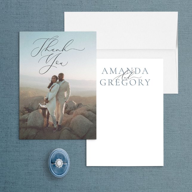 Und Script Full Foto Elegante Vielen Dank Karte (Von Creator hochgeladen)