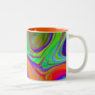 "und setzen Sie dann Zeit geknitterten" Kaffee Zweifarbige Tasse