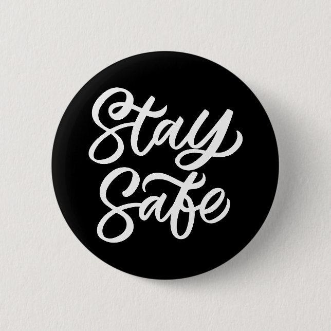 Und sicher Bleibe Button (Vorderseite)