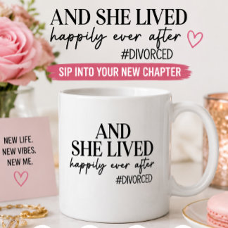 Und sie lebte glücklich bis ans Ende #geschieden L Kaffeetasse