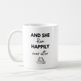Und sie lief glücklich bis ans Ende ihres Marathon Kaffeetasse