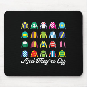 Und sie sind abseits von Pferderennen Derby Day Fu Mousepad