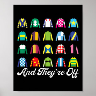 Und sie sind abseits von Pferderennen Derby Day Fu Poster