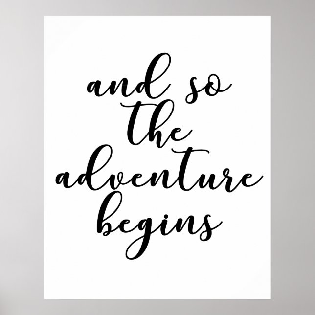Und so beginnt das Abenteuer mit einem Hochzeitsan Poster (Vorne)