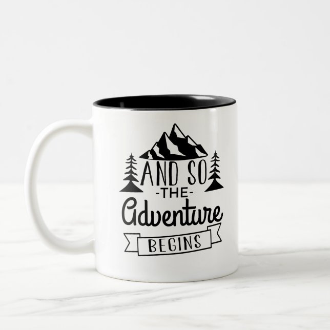 Und so beginnt das Abenteuer Zweifarbige Tasse (Links)