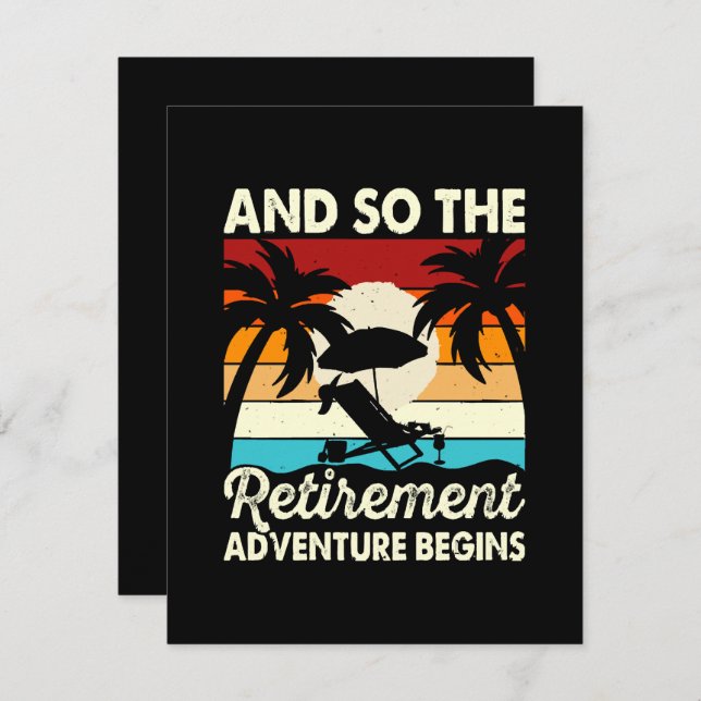 Und so beginnt das Rentenabenteuer Begleitkarte (Vorne/Hinten)