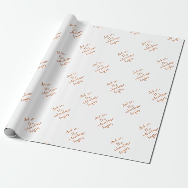 Und so, fängt das Abenteuer - Reiseinspiration an Geschenkpapier (Ungerollt)