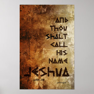 Und Tausend Shalt Anruf… Jeshua (Schrift: Luke 1: Poster