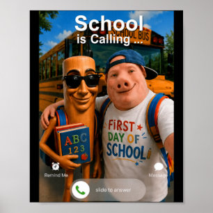Und Tung Tung Tung Sahur Zurück zur Schule ruft Poster