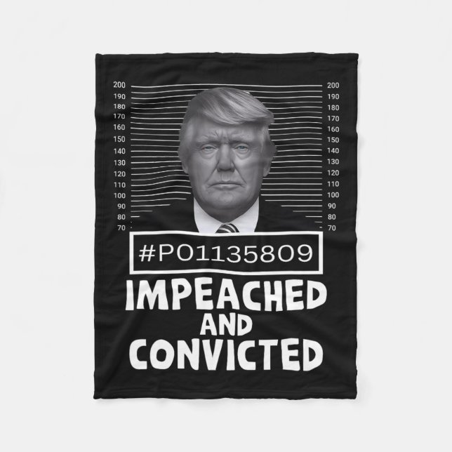 Und verurteilte Felon 45 Funny Anti Trump Mugshot Fleecedecke (Vorderseite)