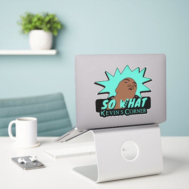 Und was jetzt aufkleber (Laptop auf Schreibtisch)