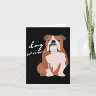 Und weiße englische Bulldogge Hundemutter Frau  Karte
